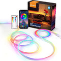 Neon Rope Lights - 66Ft Flexible LED Rope Lights,24V RGB Rope Lights Control with App/Remote Multiple Modes,DIY Design, IP65 Waterproof Strip Lights for Bedroom Room Outdoors Decor(33FT*2)