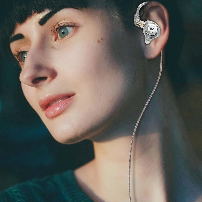 KZ EDX Pro in Ear Monitor Headphones KZ IEM Earphones Dual DD HiFi Stereo Sound Stage Earphones Wired Noise Cancelling Gaming Earbuds for Musicians Singer Audiophiles