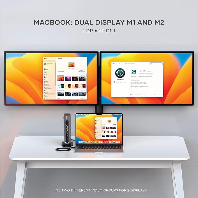 Satechi 16 in 1 Thunderbolt 4 USB C Docking Station, 100W Charging, up to 4 Screens 4K/60Hz, USB C Data, 6 USB-A Ports, Micro/SD Card Readers, 2.5Gbps Ethernet for MacBook Air/Pro, Mac/Windows