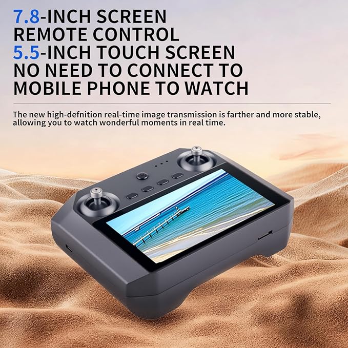 4K UHD Camera FPV Drone with 3-Axis Gimbal Obstacle Avoidance GPS Drone for Adults, Brushless Motor Auto Return RC Quadcopter with 5.5" Screen, Q3 PRO Mini 2 Lightweight Foldable Drones for Adult Beginners