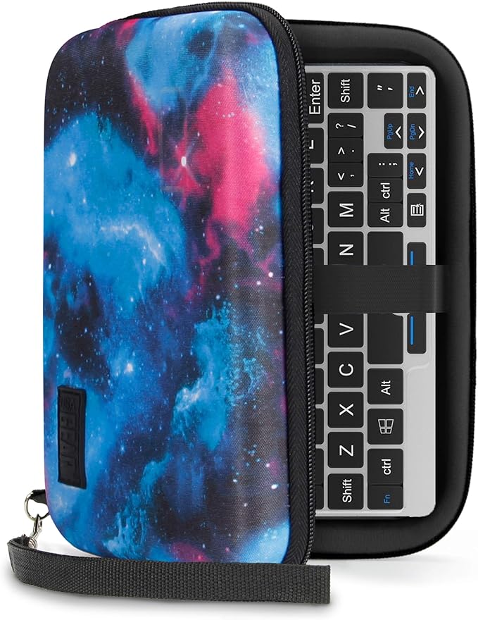 USA Gear 7 Inch Hard Case for Mini Laptops Fits GPD Win Mini (2025), One Netbook One Mix 1S Yoga, Small Notebook UMPC Computer & More - Storage Travel Case with Water Resistant Exterior (Galaxy)