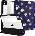 MrARTIST for iPad Air 11 Inch Case M3/M2 - Air 5th/4th Generation 10.9" Cute Women Girls Girly Kawaii Aesthetic Kawaii Design for Apple Air Tablet Cover with Pencil Holder, Blue White Flowers