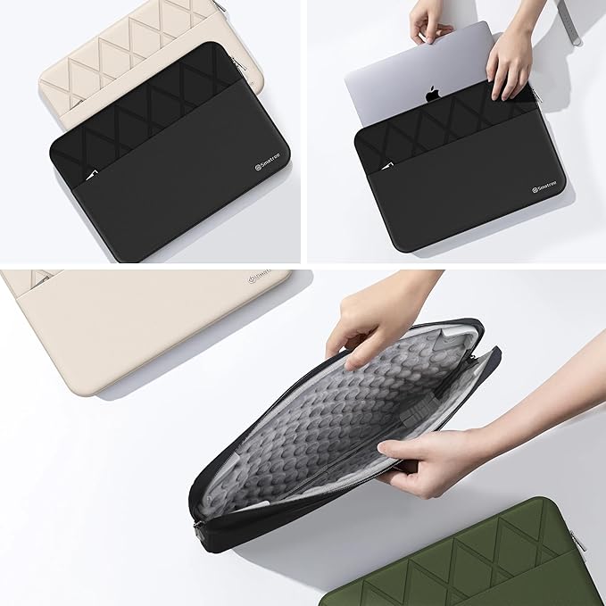 Smatree Laptop Sleeve for 15.4 inch Apple MacBook Pro 2019/2018/2017/2016 A1707 A1990, 15 inch Protective Laptop Case with Accessory Pocket, YKK Zipper, Patented Super Corner Design (E626)