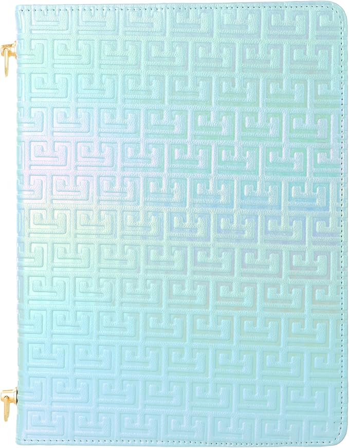 Shiny Case for iPad Pro 12.9" 6th/5th/4th Gen & iPad Air 13-inch Handbag w/Hand Strap, Techcircle Crossbody Iridescent Folio Stand Wallet Case w/Pencil Holder+Shoulder Strap, Shiny Blue