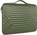 DOMISO 15.6 Inch Laptop Sleeve Case, Shockproof Waterproof Soft EVA Protective Bag with Handle, Lightweight Carrying Case for MacBook, Dell, HP, Lenovo, ASUS, Olive