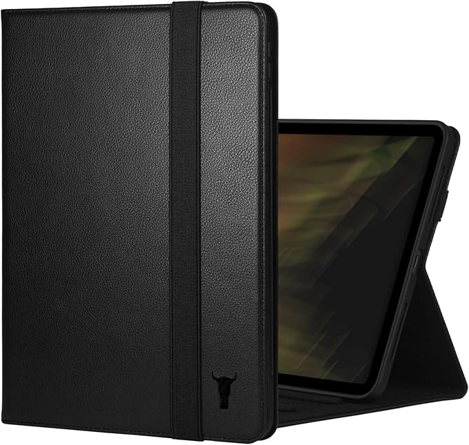 TORRO Case Compatible with iPad Pro 11” M5 / M4 (2025/2024) – Premium Leather iPad Pro 11” 2025/2024 Case with Stand Function, Apple Pencil Connectivity and Wake/Sleep Function (Black)