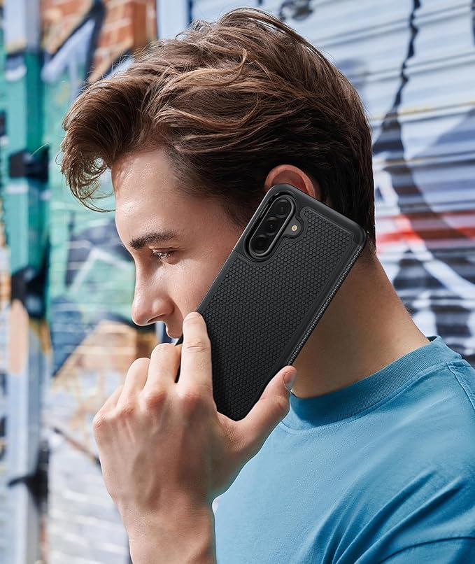 FNTCASE for Galaxy A36-5G Phone Case: Samsung A36 5G Magnetic Cover [Fit for Magsafe] with Screen Protector, Anti-Slip Textured, TPU+PC Dual Layer Shockproof, Military Grade Drop Protection (Black)