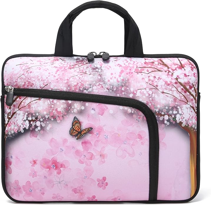 11.6 12 12.5 inch Two Pockets Laptop Sleeve Chromebook Case Ultrabook Case Notebook Tablet Case Neoprene Handle for Men Women