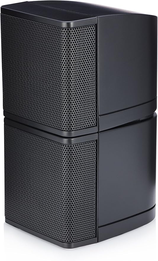 Pure Resonance Audio MC2.5B Mini Cube 2.5 inch Speaker Bundle with Installation Wire - Home Value Pack (4 Pack, Black) (with Brackets & Wire)
