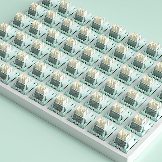 Outemu V3 Pomelo Silent Pro Switches,5 Pin 35gf Mute Pre-lubed Dustproof Tactile Switch,Suitable for MX Mechanical Gaming Keyboards(90Pcs)