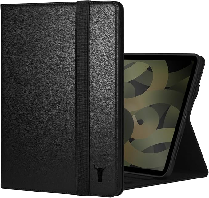 TORRO Case Compatible with iPad Air 11" M4 (2026), M3 (2025) & M2 (2024) and iPad Air 5th / 4th Gen - Leather Folio Cover, Stand, Apple Pencil Charging, Auto Wake/Sleep (Black)
