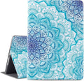 Vimorco for iPad 5th/6th Generation 9.7-inch 2017/2018, for iPad Air 1/2 Case 2013/2014, Slim Adjustable Stand Cover, Green Mandala