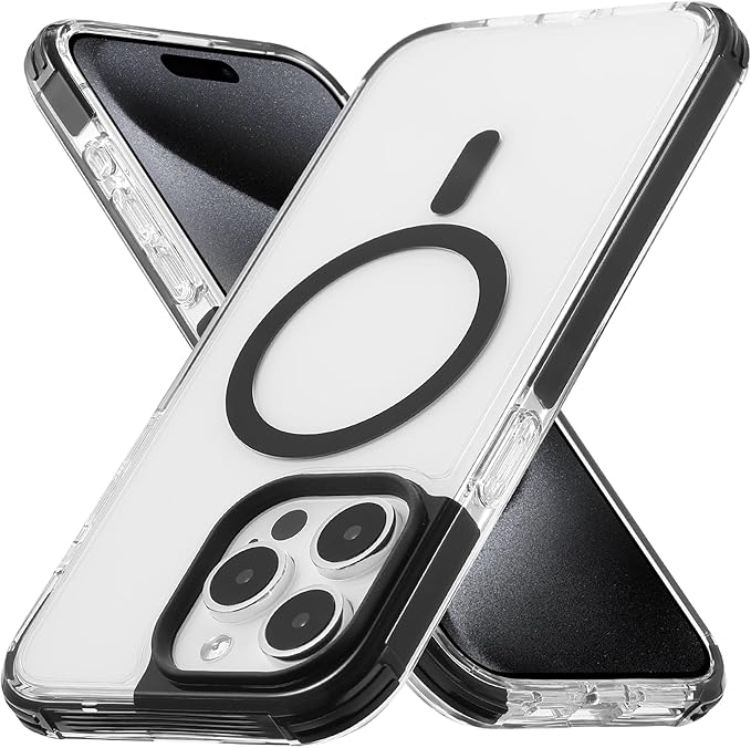 Tigowos for iPhone 15 Pro Max Bumper case Fits MagSafe 15FT Drop Resistant Anti-Yellowing Heavy Duty Shockproof Back Cover Fits iPhone 15 Pro Max Phone Cases 6.7"，Clear Bumper Case