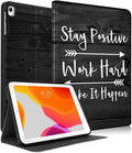 Uppuppy for iPad 5th/6th Generation Case, for Apple iPad Air 1st/2nd Gen, for Pro 9.7 Inch Case Cute Kids Women Teen Girls Men Quote Cool Design Black Folio Cover for iPad 5/6, Air 1/2, Pro 9.7