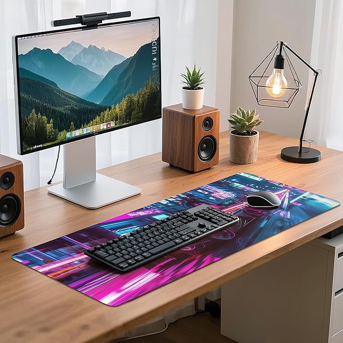 Gaming Mouse Pad - (31.5"×11.8") Sports Car Large Mouse Pads for Desk - Desk Mat for Keyboard and Mouse with Non-Slip Base, Desks Pad Matfor Game/Office & Home