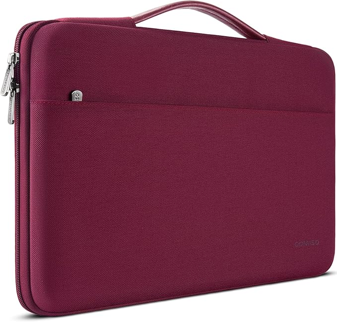 DOMISO 16 inch Laptop Sleeve Protective Case Cover Compatible with 16 16+ inch HP Dell ASUS Lenovo Chromebook,Waterproof Computer Cases Bag with Handle,Wine
