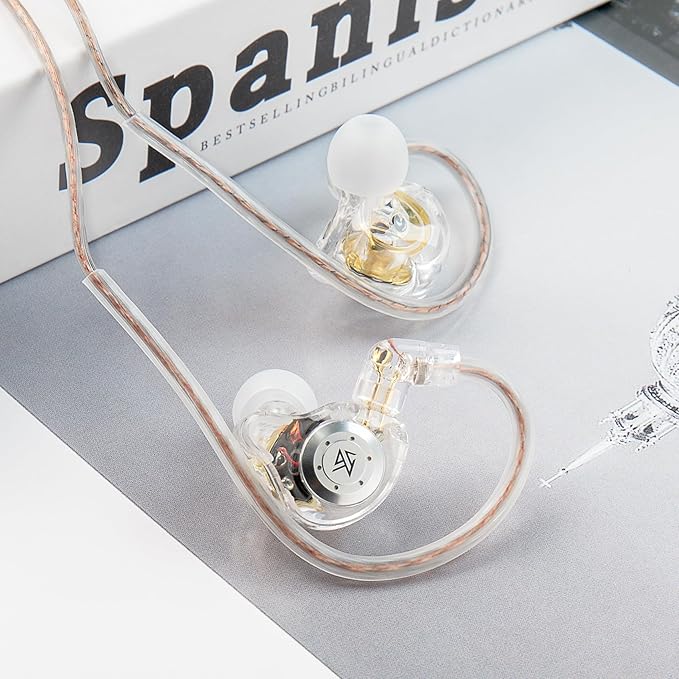 KZ EDX Pro in Ear Monitor Headphones KZ IEM Earphones Dual DD HiFi Stereo Sound Stage Earphones Wired Noise Cancelling Gaming Earbuds for Musicians Singer Audiophiles