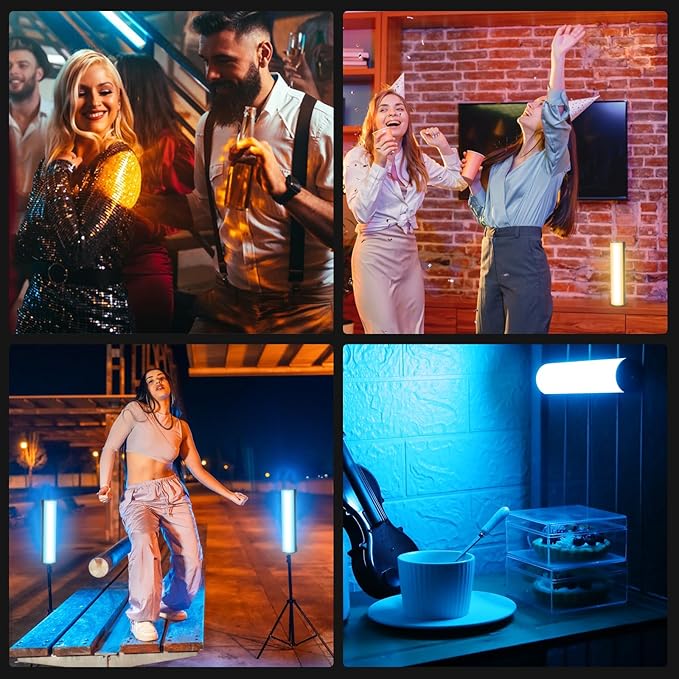 6.7" RGB Video Light Wand, Magnetic Handheld Tube Light Stick 2500K-9000K CCT & 20 Scene Modes with 2000mAh Battery, 95+ CRI, 120° Beam Angle for Photography YouTube TikTok Vlog