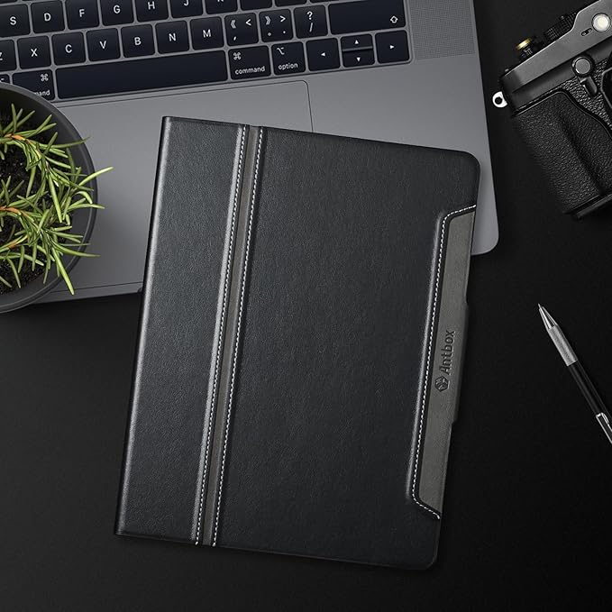 Antbox Case for iPad Pro 10.5 / iPad Air 3 with Built-in Pencil Holder Auto Sleep/Wake Function PU Leather Smart Cover for iPad Air 3 10.5 Inch 2019/iPad Pro 10.5 2017 (Black)