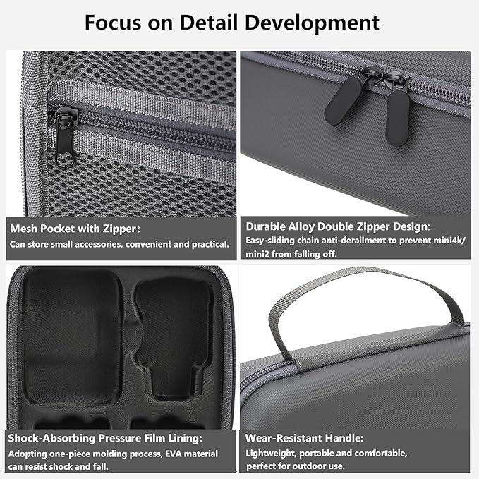 Storage Bag for DJI Mini 4K-Hard Shell Travel Carrying case Compatible with DJI Mini 4K/2/2 SE Drone and Accessories