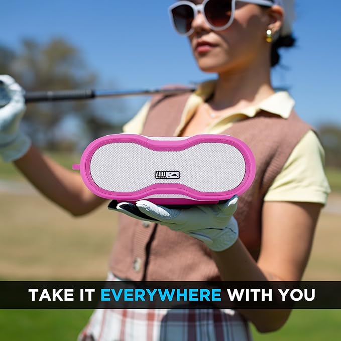 Altec Lansing - BoomJacket Wireless Bluetooth Speaker, Magnetic Waterproof Speaker, IPX7 Outdoor Speaker with 24H Playtime, Portable Speaker with Carabiner, Mountable, Quick Charge