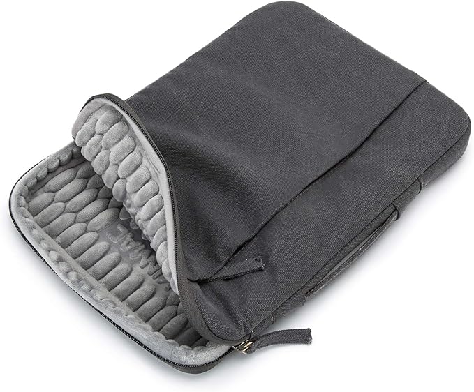 Kinmac 360° Protective Laptop Sleeve Case Bag Cover with Handle for MacBook Air 15 inch, and 15 inch-15.6 inch HP,Lenovo,Dell,ASUS,Acer Notebook Computer (Grey)