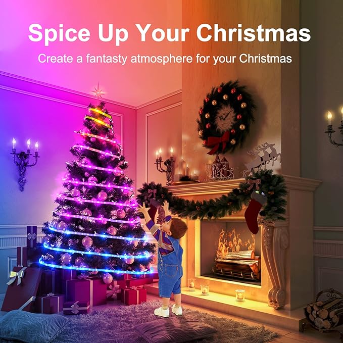 PSTAR Led Lights for Bedroom,32.8ft Music Sync Color Changing RGB led Strip Lights with Remote App Control Bluetooth LED Lights,USB-Powered,for Room TVs Computer Home Cinema Party Decorations