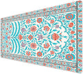 French KOKO Large Desk Mat 36" x 16.5" – Boho Floral Tapestry Mouse Pad for Keyboard & Mouse – Non-Slip Waterproof Desk Protector Aesthetic Office Pad for Women
