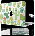 MEEgoodo Case for M5/M4/M3/M2 MacBook Air 15 inch Case 2026 2025 2024 2023, Laptop Shell Fit Model (A3448/A3241/A3114/A2941) for MacBook Air 15.3-inch, Smiley Cactus