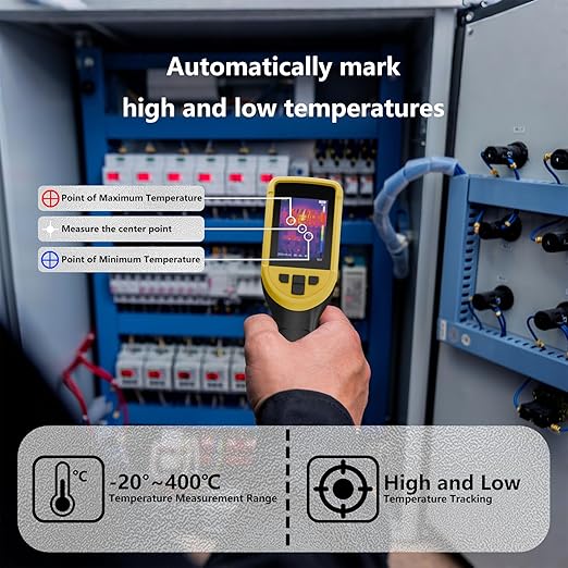 Handheld Thermal Camera,320 x 240 TISR Resolution,120 x 90 IR High Resolution,Mini Thermal Imager with -4°F~1022°F,25 Hz,Handheld Infrared Camera with PC Analysis for Home Inspection HVAC Maintenance