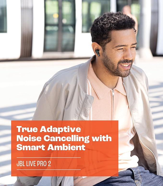 JBL Live Pro 2 - True Wireless Noise Cancelling Earbuds, up to 40 Hours of Playback with Wireless Charging, 6 mics for Perfect Calls, Touch & Voice Control, IPX5 Water Resistant (Rose)