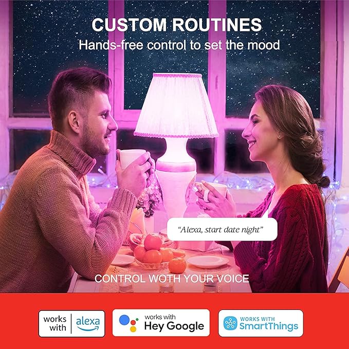 Sengled Smart Light Bulb, Color Changing Light Bulb, WiFi Light Bulbs No Hub Required, Smart Bulbs That Compatible with Alexa & Google Home, Smart LED A19 RGB Light Bulbs, 2 Pack