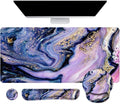LATEEFAH Mouse Pad with Wrist Rest, Large Mouse Pad, Ergonomic Gaming Desk Pad Keyboard Wrist Rest Set, 4-in-1 Desk Mat Keyboard Mat for Home, Office