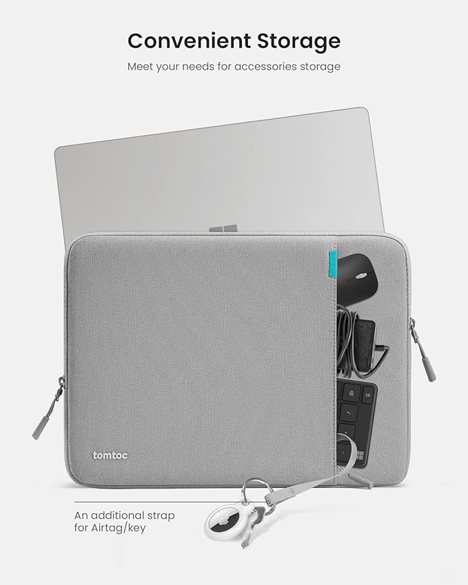 tomtoc 360 Protective Laptop Case Sleeve for 14 Inch Lenovo, HP, ASUS, Dell, Acer Laptop Notebook Ultrabook, Water-Resistant Shockproof Computer Bag with Accessory Pocket