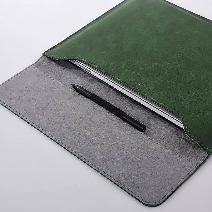 Surface Pro 11th/10/9/8/7/6/5/4/Pro X Sleeve case, for Microsoft 12-12.3-13 Inch Tablet Waterproof Ultrathin Carrying Cover(Green)