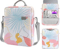MoKo 15 Inch Laptop Sleeve Bag Fits New Mac Air 15" M5 2026, Mac Pro 14" M5/M5 Pro/M5 Max 2026, Galaxy Tab S9 Utra 14.6" 2023, Handle Carrying Case with Shoulder Strap, Tropical Leaf