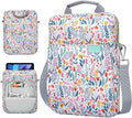 TiMOVO 9-11 Inch Tablet Sleeve Bag with Shoulder Strap for iPad 11-inch A16 2025, iPad 10th Gen. 10.9"/10.2", Galaxy Tab A9+/A11Plus 11", Flowers