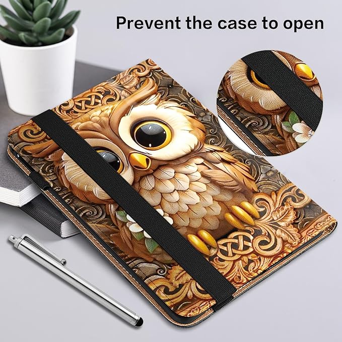 Case for iPad 11th Generation 11 Inch 2025 (A16)/ iPad 10th Generation 10.9 Inch 2022 Case,Slim Stand Smart PU Leather Protective Cover - Brown Owl