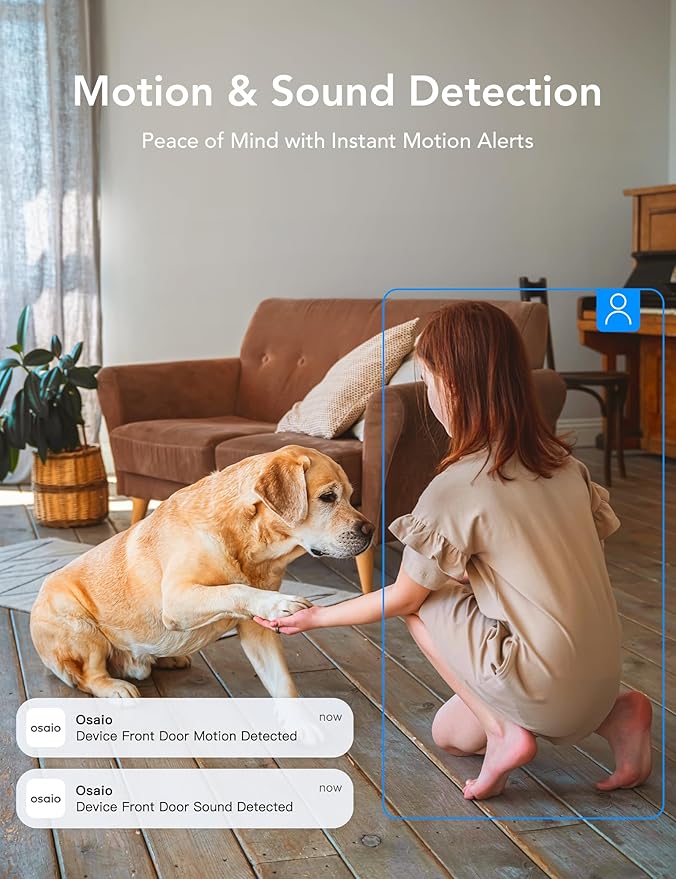 GNCC 2K Cameras for Home Security Indoor, 2.4G/5G Pet Cam with Phone App, Mini Dog Camera w/Motion Detection, 2 Way Audio, Works with Alexa, Cloud Subscription Required, Fixed View, Plug-in, 4Pack