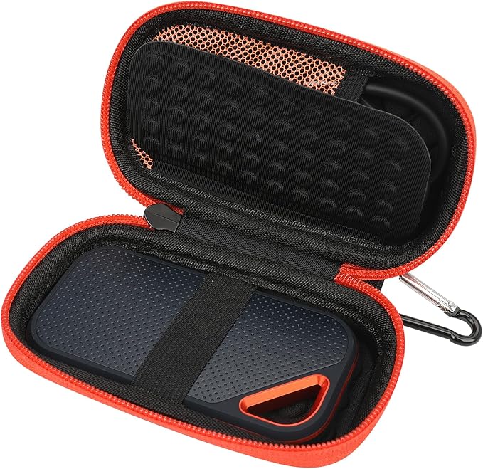 Case for SanDisk Extreme Pro/SanDisk Extreme Portable External SSD, Portable Travel Cover for Sandisk Hard Drive and Extreme (Black)