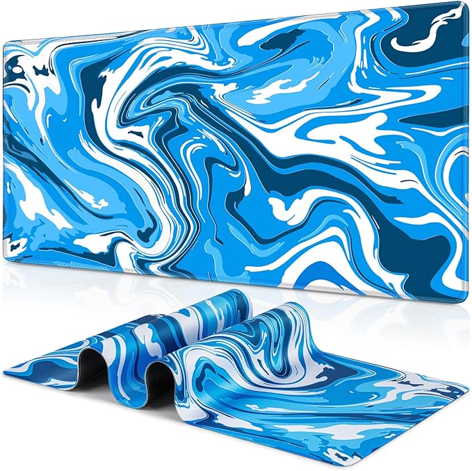 Canjoy Gaming Mouse Pad, Fluid Pattern Mouse Pad 31.5x15.7inch Large Extended Computer Mouse Mat Keyboard Full Desk Mousepad for Gaming, Office, Home