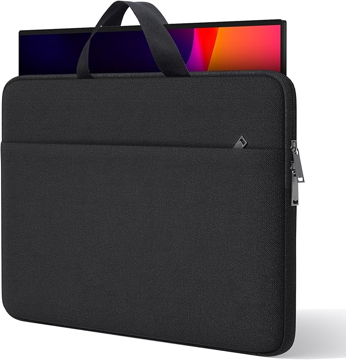 23.8-24 inch Portable Monitor Case Compatible with Ygretyrjh Redalf Hyangin Setcold KEFEYA AOKER Large Portable Monitor with Detachable Stand, Travel Padded Carrying Sleeve Bag