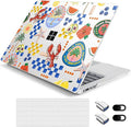 Hard Case for 15-inch Microsoft Surface Laptop Copilot+ PC 2024 (7th Ed) Fashionable Lightweight Floral Design Clear Laptop Shell, with TPU Keyboard Cover & OTG Adapters, Fruits