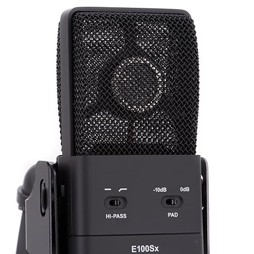 CAD Audio E100SX Large-Diaphragm Supercardioid Condenser Microphone – Vintage Tone, Hi-Pass Filter, 10 dB Pad & Shock Mount
