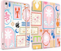 Case for iPad Air 11 inch M4 2026 M3 2025 M2 2024 Release with Pencil Holder Clear Back Shell Pink Lightweight Shockproof TPU Edge Trifold Stand Auto Wake Sleep Cute Cover, Creative Collage