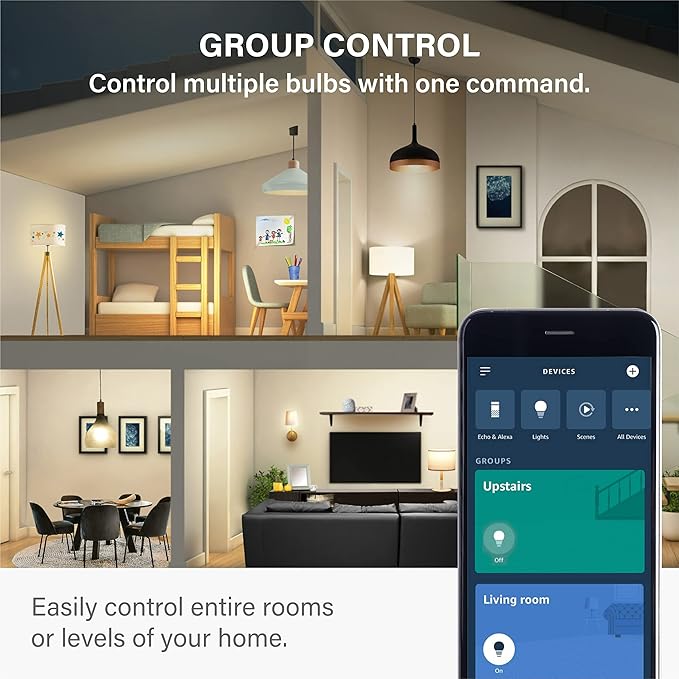Sengled Alexa Light Bulb, Bluetooth Mesh Smart Light Bulbs, Smart Bulbs That Work with Alexa Only, Dimmable LED Bulb E26 A19, 60W Equivalent Soft White 2700K, 800LM CRI>90, No Hub Required, 3 Pack