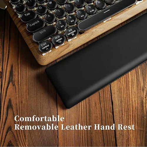 7KEYS Retro Typewriter Mechanical Gaming Keyboard, Vintage Style Computer Keyboard with Wireless Bluetooth5.0/Wired/2.4G, True RGB Backlight, Compatible with PC/Laptop/Tablet/Phone (Linear Switch)