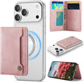 Vinich for MagSafe Wallet Magnetic RFID Blocking Card Holder Compatible with MagSafe Phones and Cases, Strong Magnet Minimalist Phone Wallet for iPhone 17/16/15/14/13/12/ Pro/Max/Plus, Rose Pink