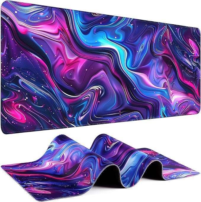 Gaming Mouse Pad - (31.5"×11.8") Topographic Large Mouse Pads for Desk - Desk Mat for Keyboard and Mouse with Non-Slip Base, Desks Pad Matfor Game/Office & Home