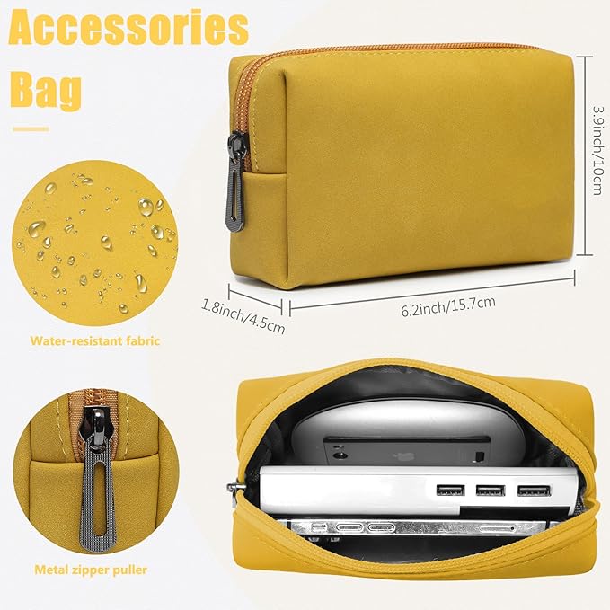 HYZUO 13.3-14 Inch Laptop Sleeve Case with Stand Feature for MacBook Pro 14 M5/M4/M3/M2/M1 2026-2021, MacBook Pro/Air 13.3, 13.5" 13.8" Surface Laptop, HP Spectre X360 13/14, Olive Yellow